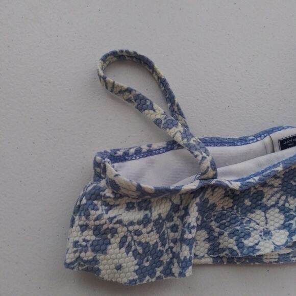 Janie and Jack Blue Floral Ruffle 2 Piece Swim Suit Size 12 - 18 M - Picture 8 of 11
